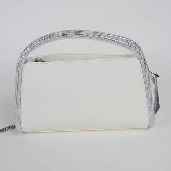 INC White Crossbody w/Silver Handle and Chain - NWT - Picture 2 of 5